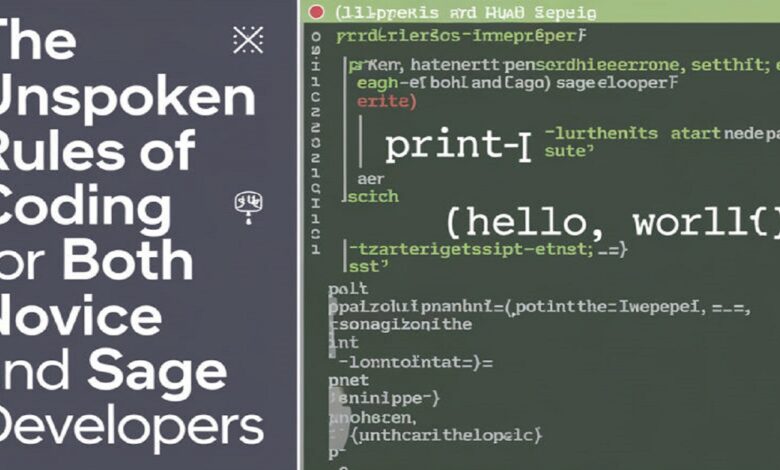 the unspoken rules of coding for both novice and sage developers